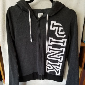 Lightweight Charcoal Zip-Up Hoodie size S